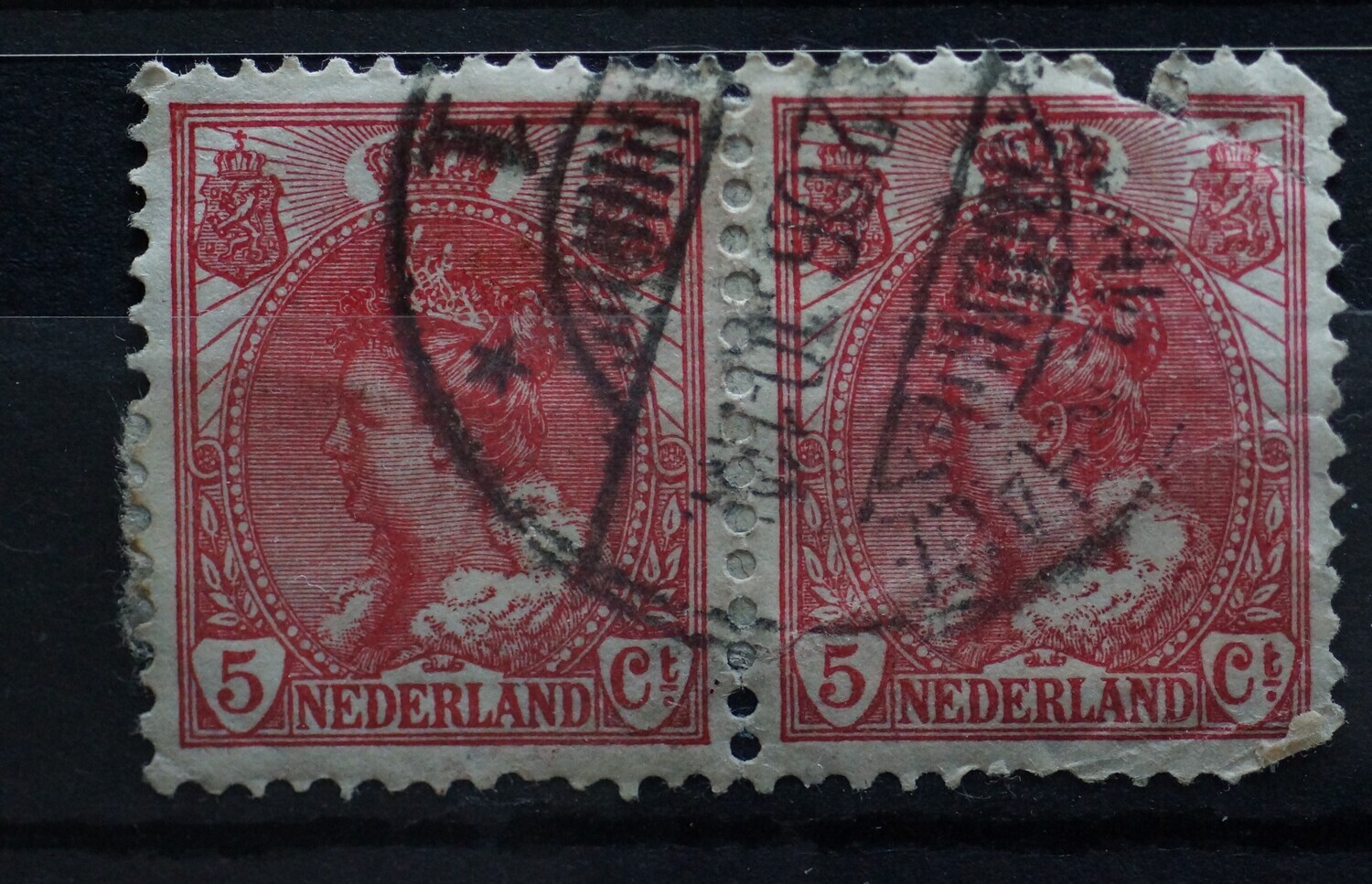 sGravenhage 1 op NVPH 60 (paar)