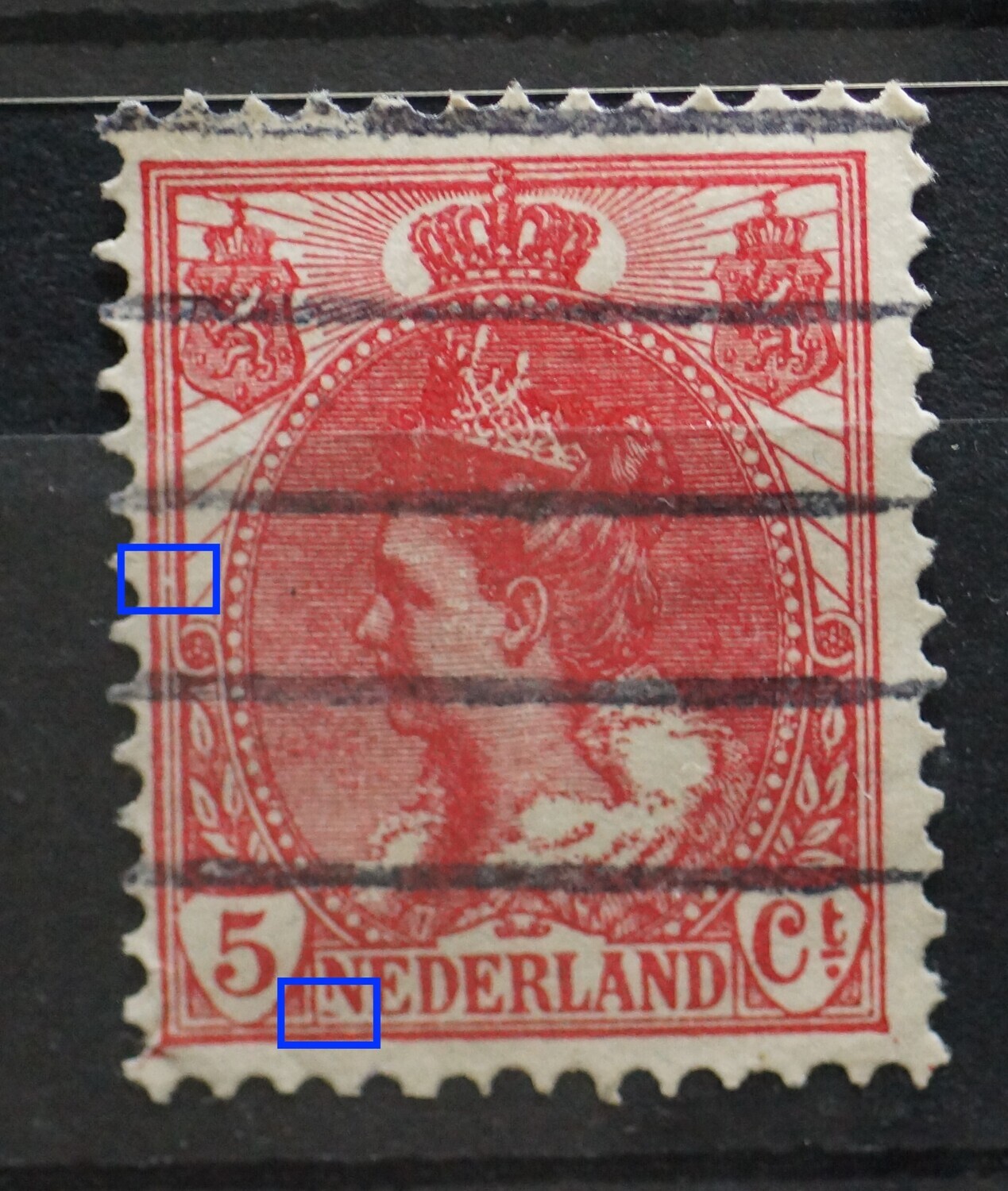 NVPH 60 - o.a. breuk in linker poot van de eerste N van NEDERLAND