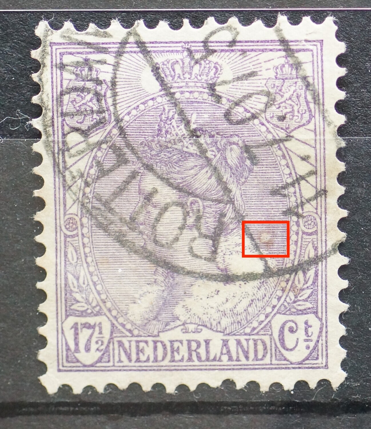 NVPH 66 - vlek achter het hoofd