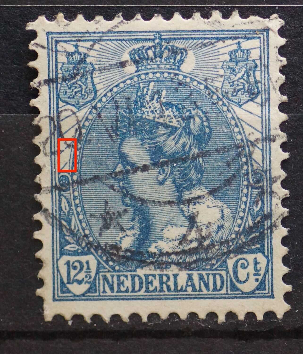 NVPH 63 - breuk in stralen links NVPH 63 - breuk in stralen links