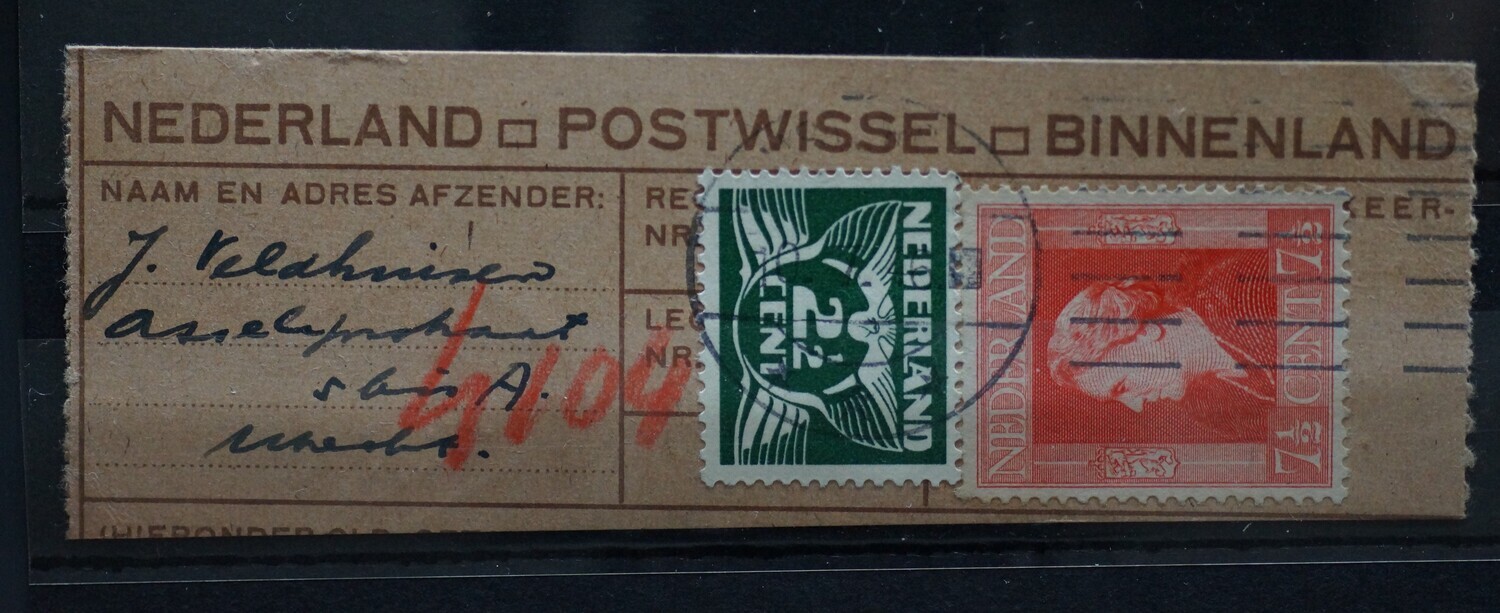 Postwisselstempel Amsterdam (blokje) op NVPH 379 en 432