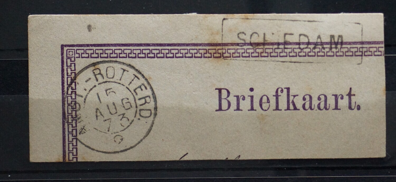 Amst:-Rotterd: 2 en haltestempel Schiedam