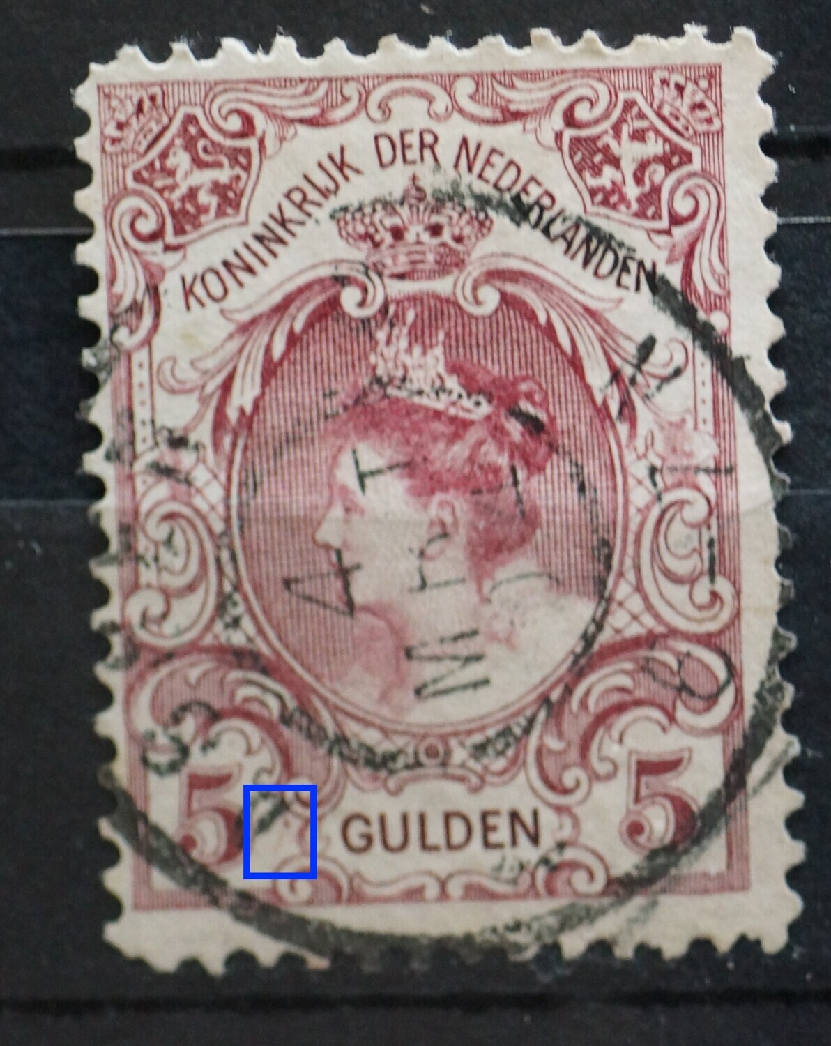NVPH 79 - streep en vlek rechts van de linker 5