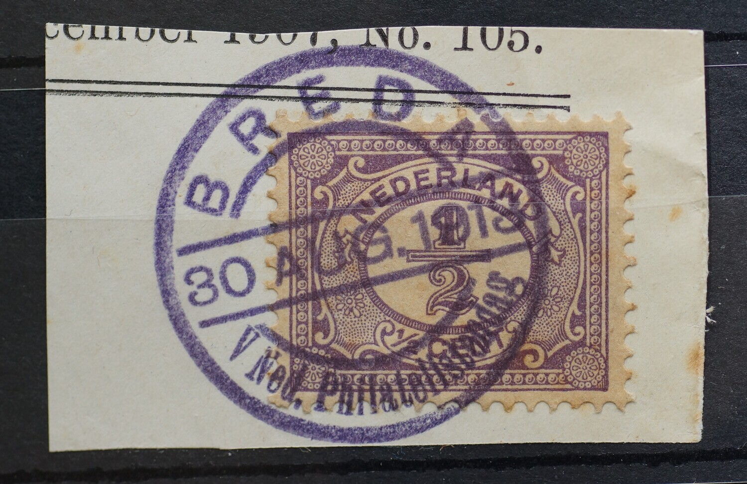 Gelegenheidsstempel 5e Ned. Philatelistendag (Breda) op NVPH 50