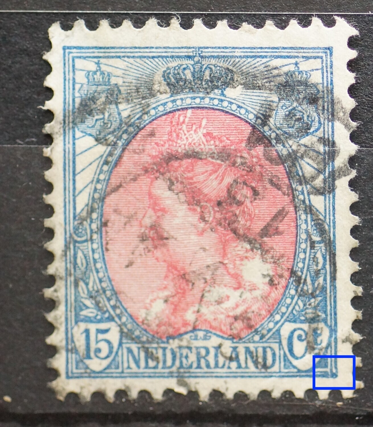 NVPH 65 - blauwe vlek in rechter onderhoek