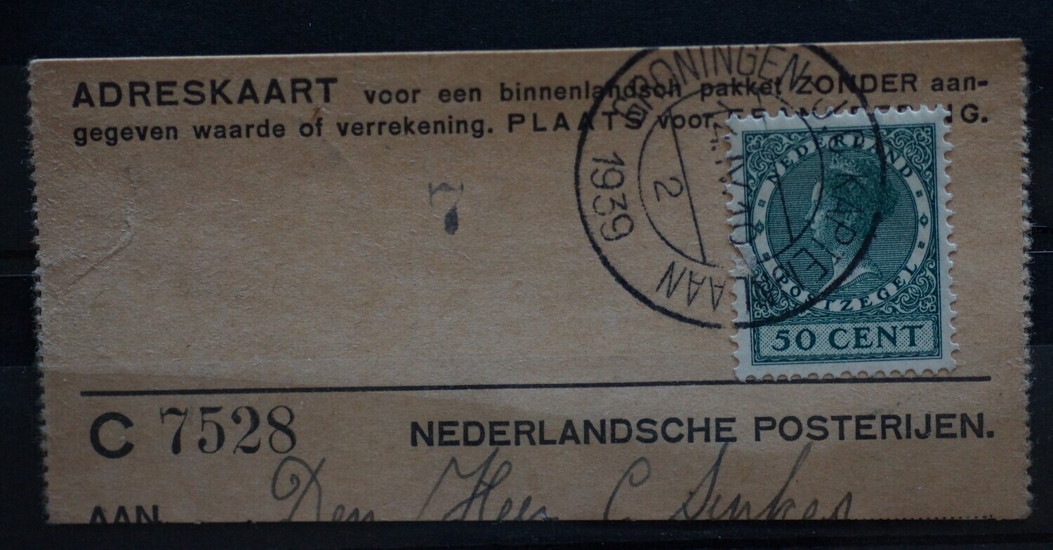 Groningen J.C. Kapteinlaan 2 op NVPH 197 (fraai) Groningen J.C. Kapteinlaan 2 op NVPH 197 (fraai)