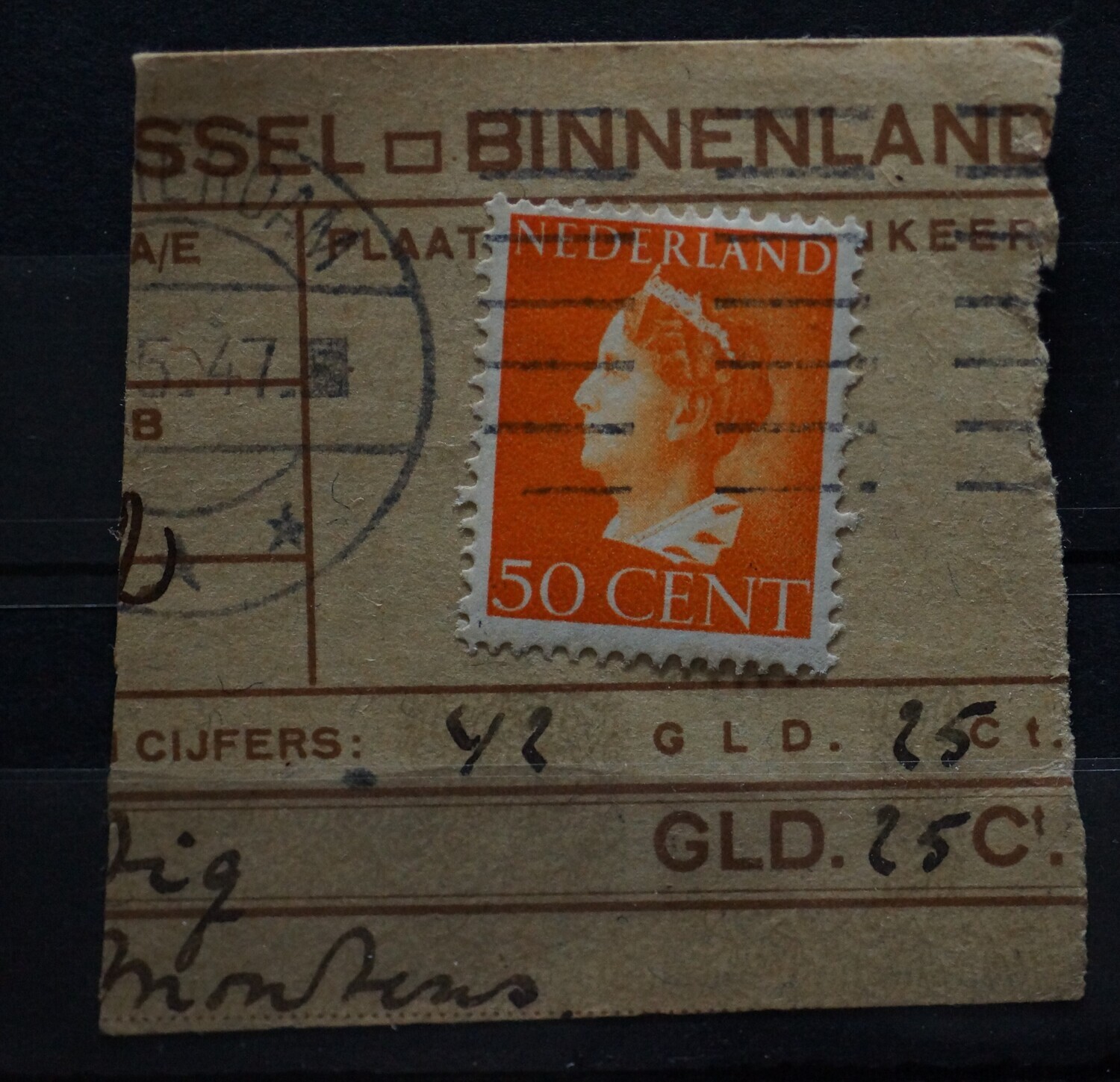 Postwisselstempel (Ams)terdam op NVPH 344