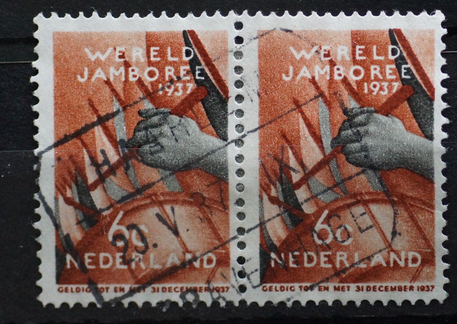 Haarlem - sGravenhage IX op NVPH 294 (paar)