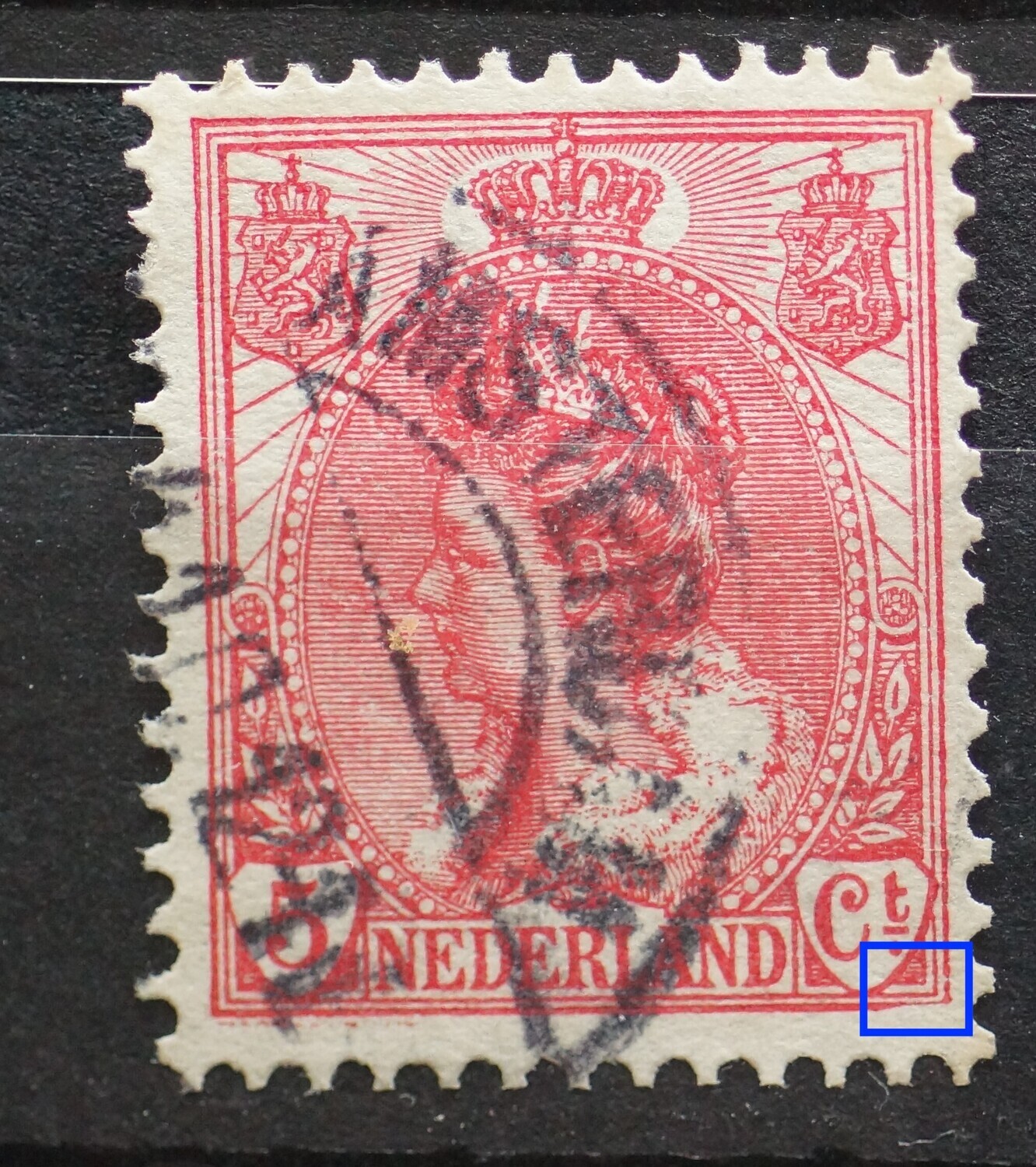 NVPH 60 - dunne kaderlijnen / hoek rechtsonder NVPH 60 - dunne kaderlijnen / hoek rechtsonder