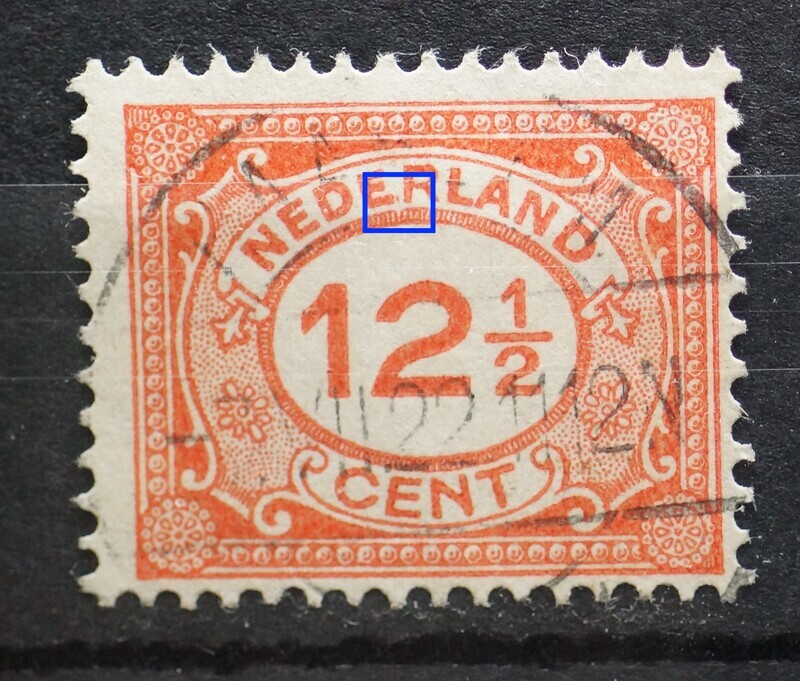 NVPH 108 - rode punt tussen ED van NEDERLAND NVPH 108 - rode punt tussen ED van NEDERLAND