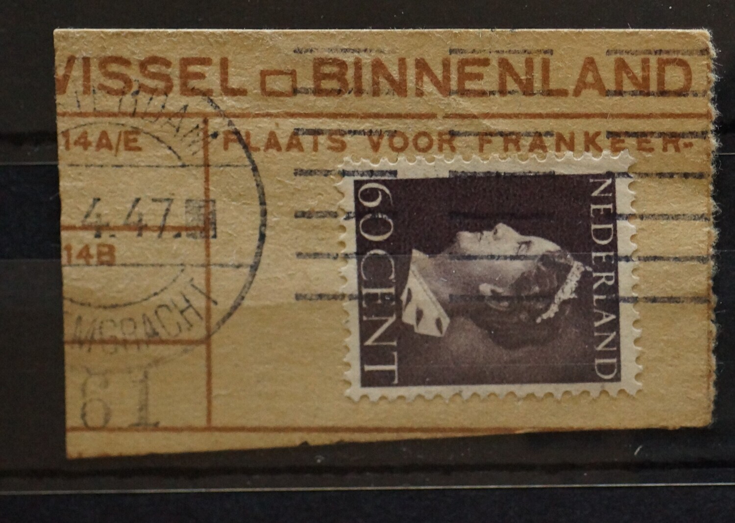 Postwisselstempel Amsterdam Bloemgracht (blokje) op NVPH 345
