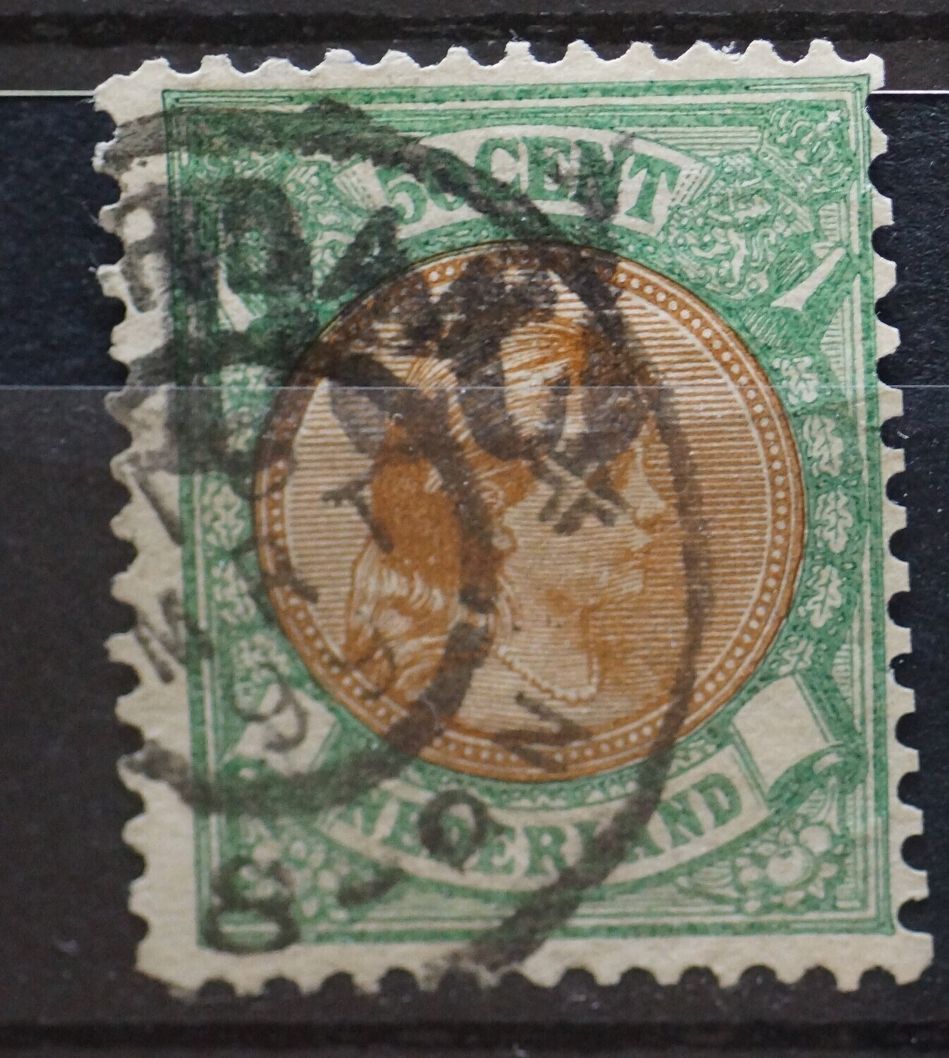 (Amste)rdam op NVPH 45 + stempel Decl.