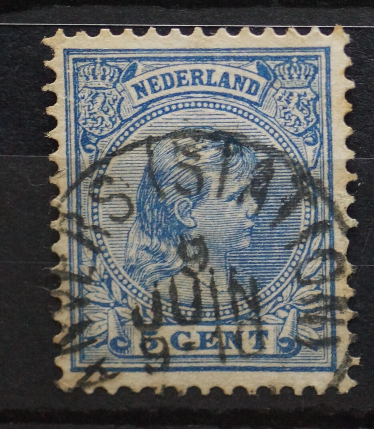 Belgisch stempel Anvers-Station op NVPH 35