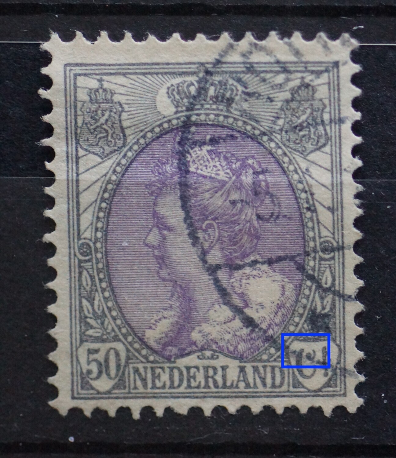 NVPH 75 - bovenzijde C van Ct. beschadigd