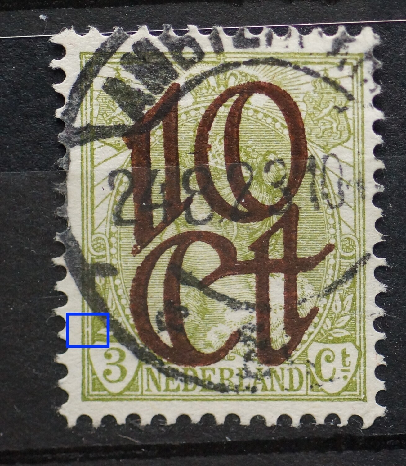 NVPH 116 - o.a. breuk in kaderlijn links