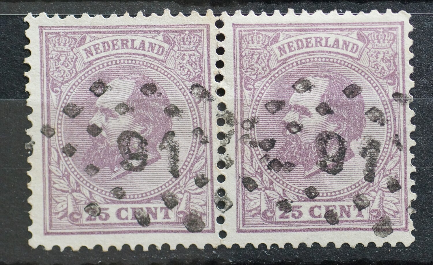 91 (Rotterdam) op NVPH 26 (paar)