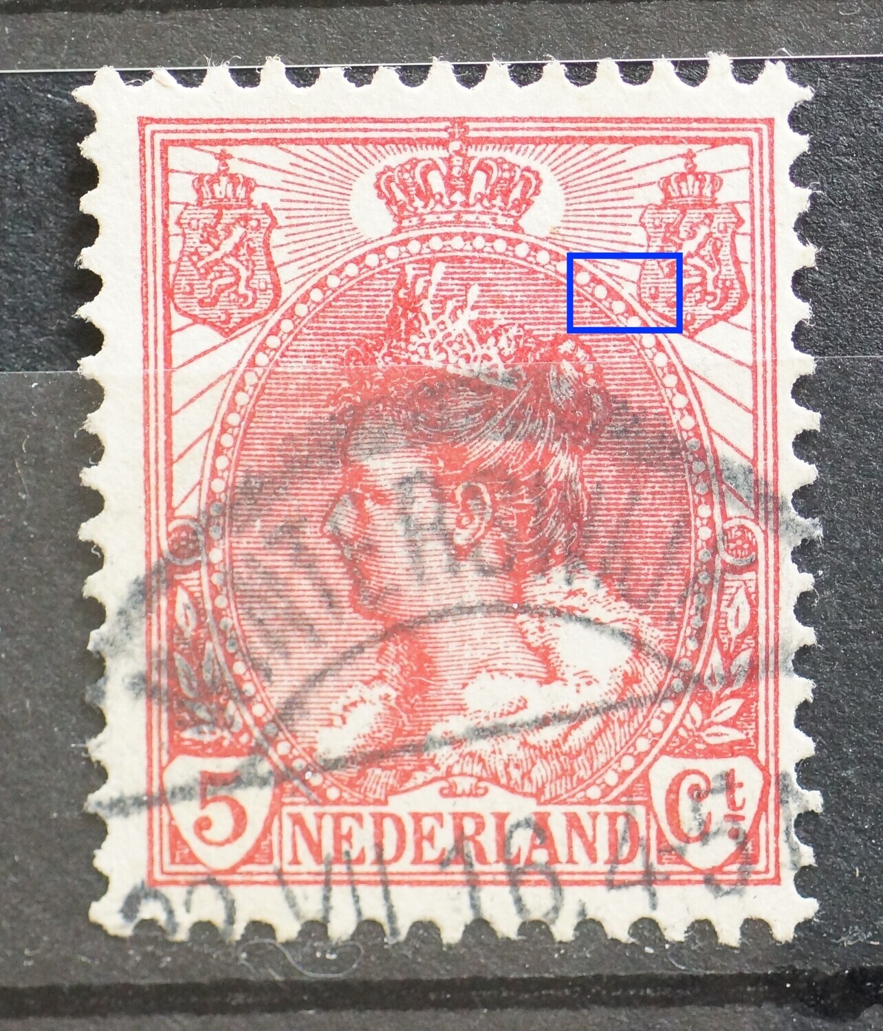 NVPH 60 - breukje in rand medaillon