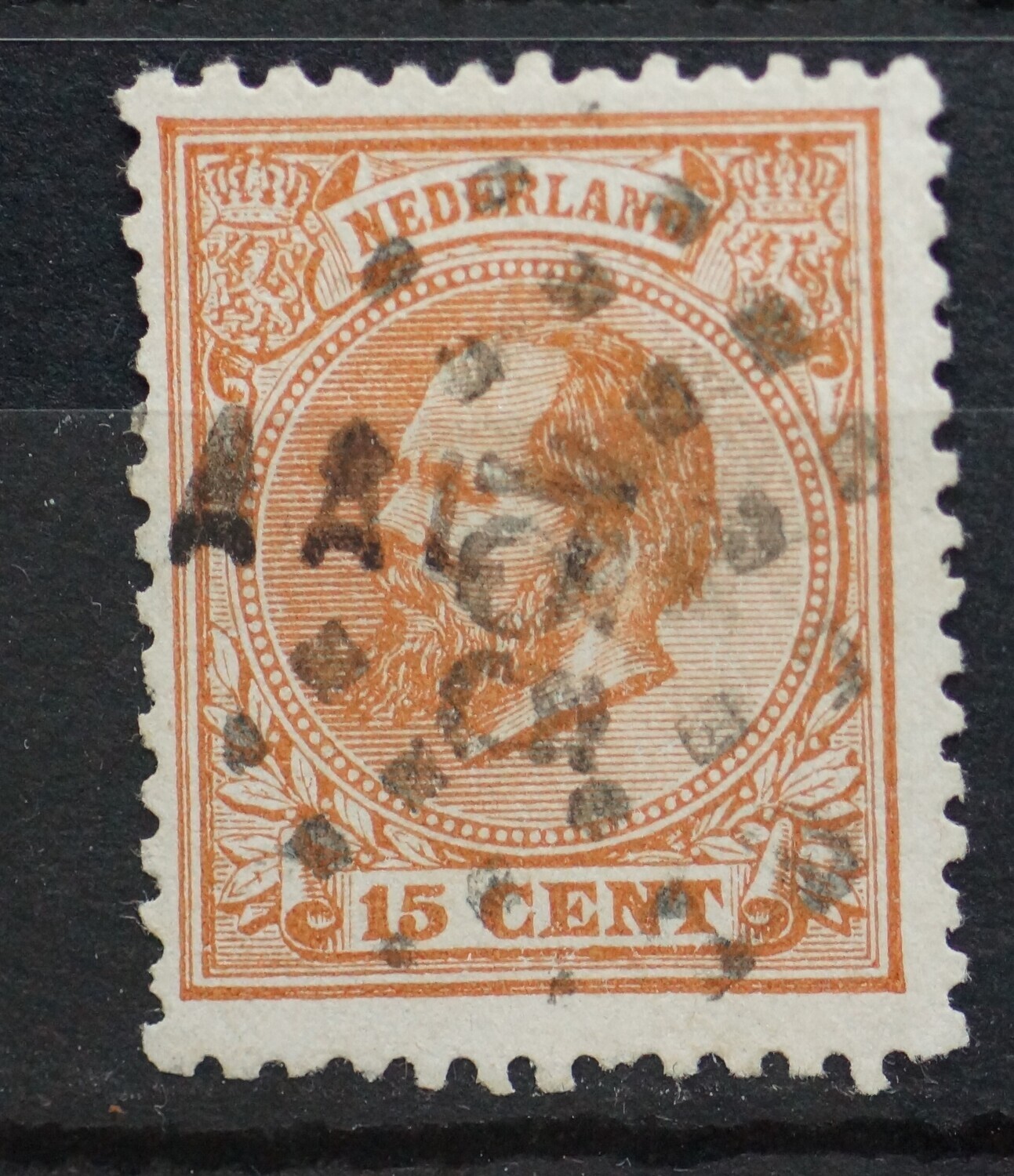 Raalte en puntstempel 135 (Zwolle) op NVPH 23