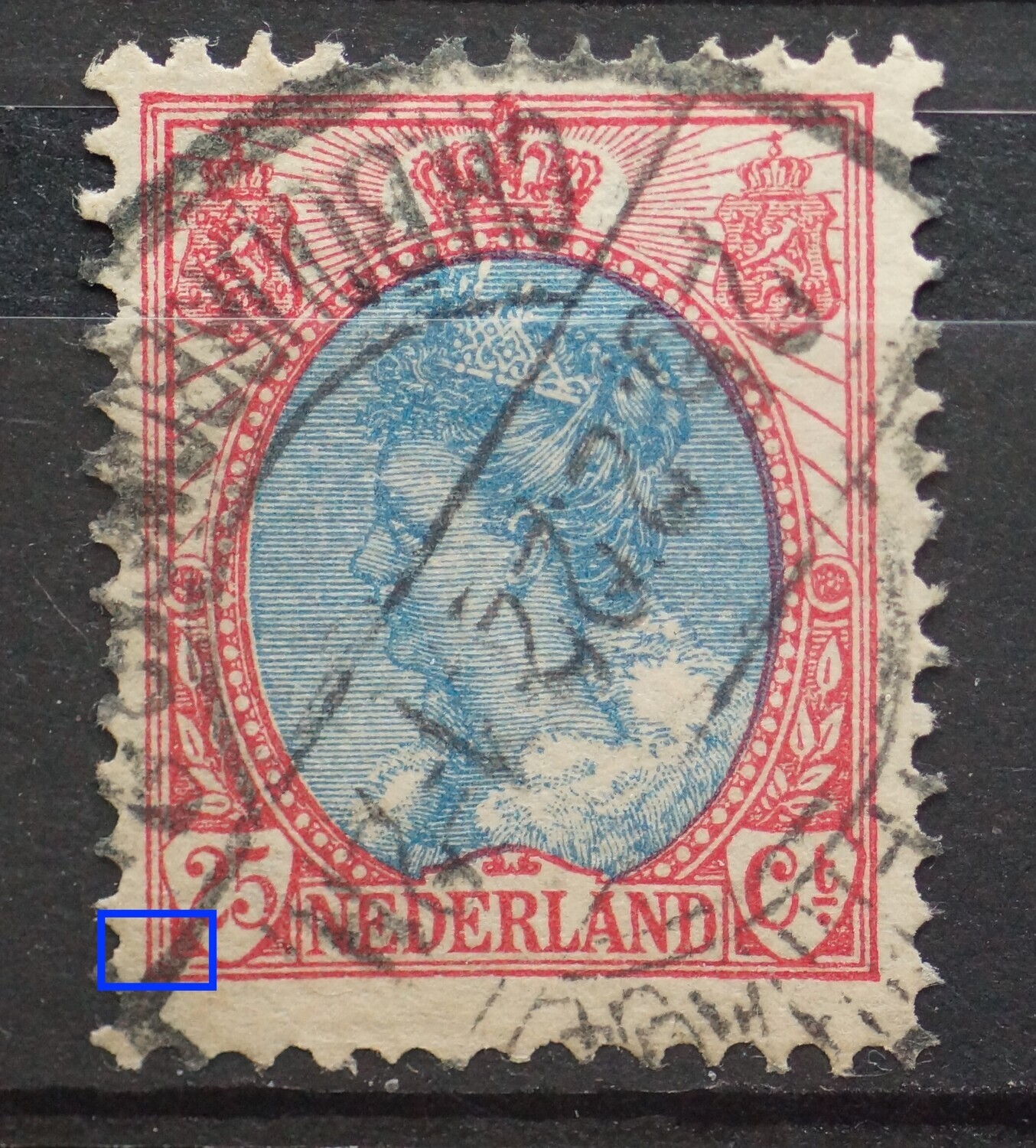 NVPH 71 - breukje in kaderlijn linksonder