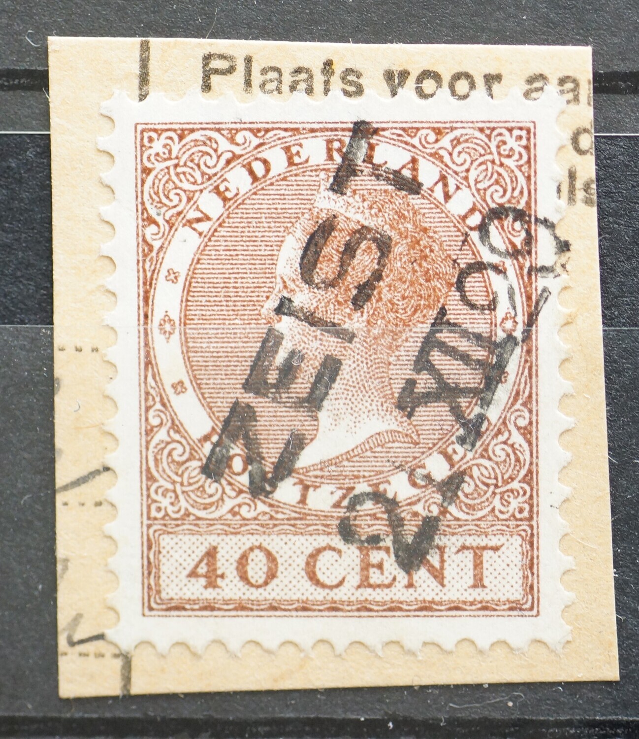 Zeist + datum op NVPH 160 - schaars