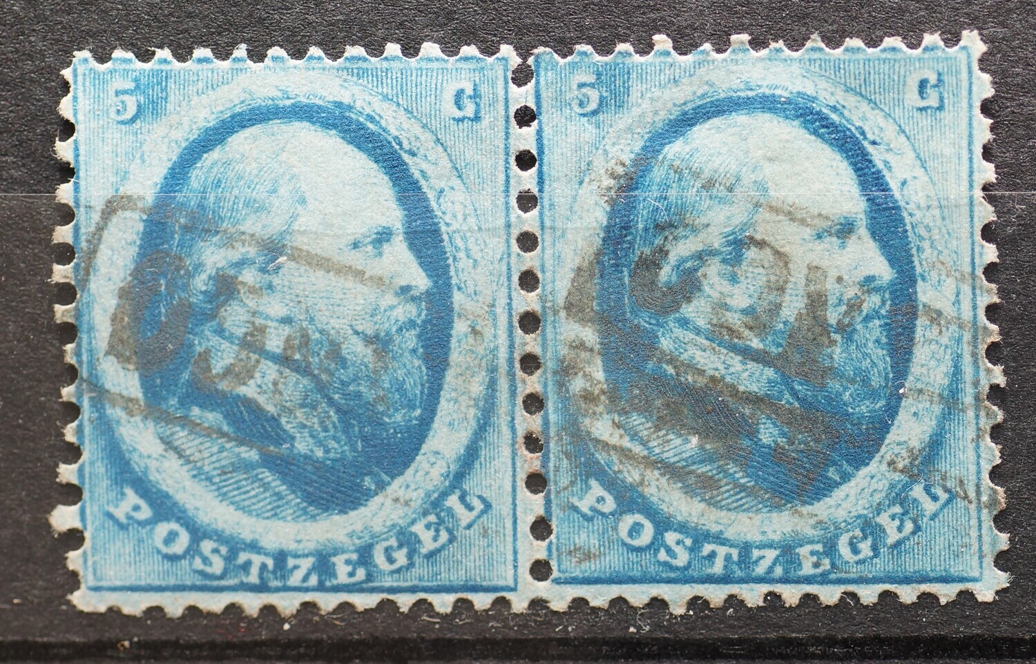 Franco in omlijsting op NVPH 4 (paar) Franco in omlijsting op NVPH 4 (paar)