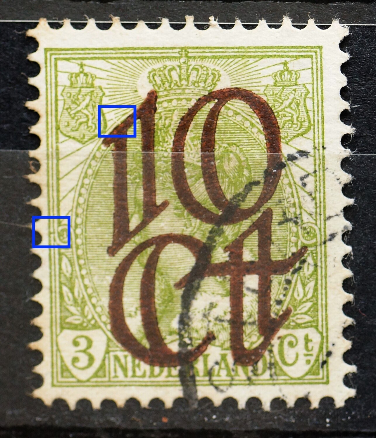 NVPH 116 - o.a. breuk in rand medaillon links