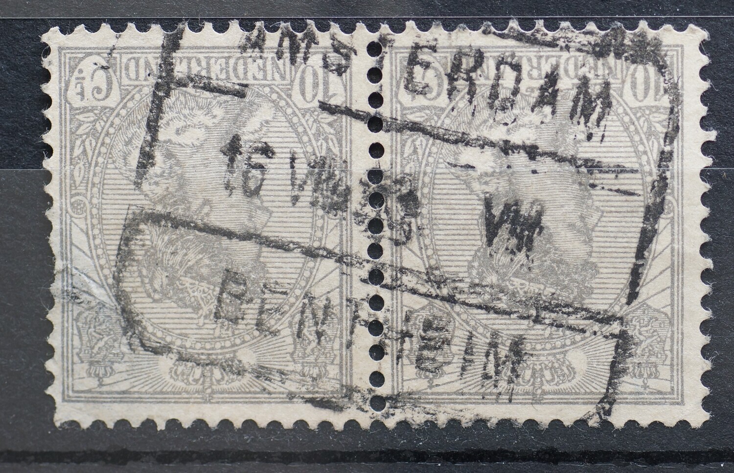 Amsterdam - Bentheim VIII op NVPH 81 (paar)
