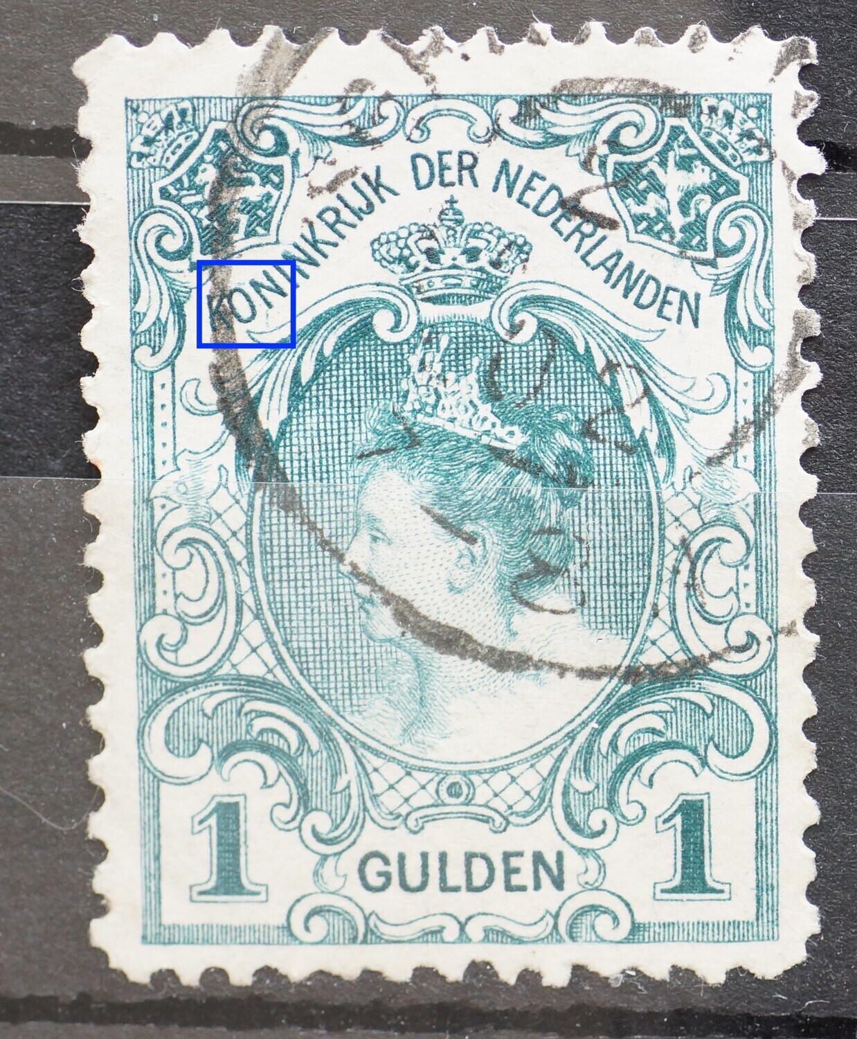 NVPH 77 - horizontale en verticale steep rondom ON van KONINKRIJK NVPH 77 - horizontale en verticale steep rondom ON van KONINKRIJK