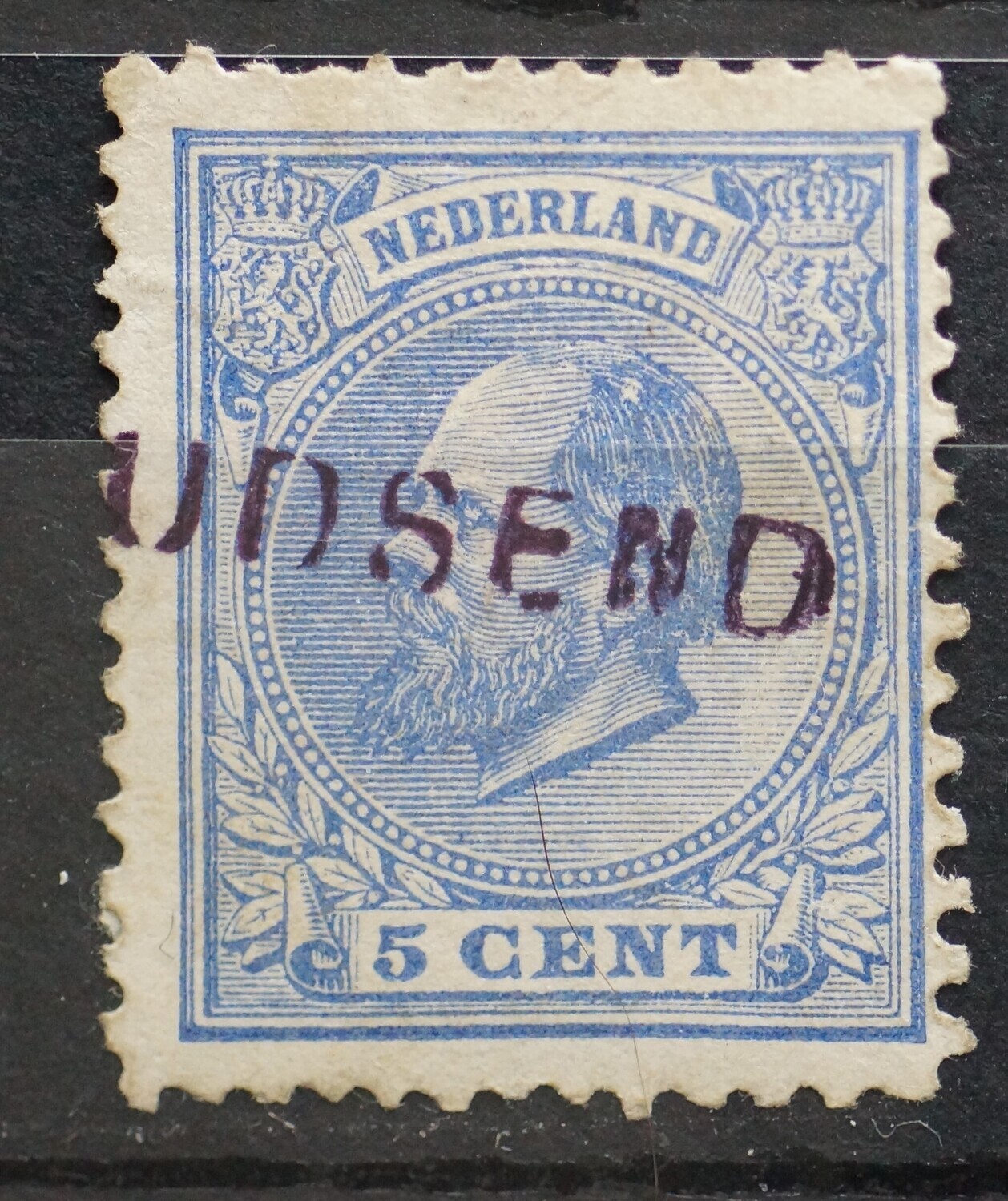 (Wo)udsend op NVPH 19 (violet)