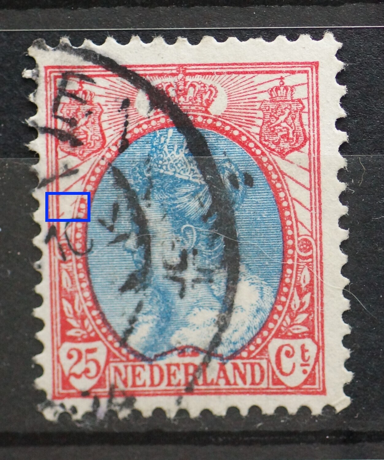 NVPH 71 - breuk in straal links