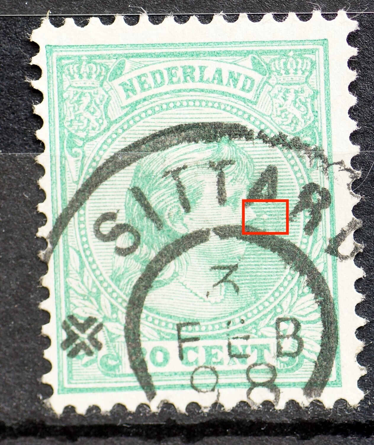 NVPH 40 - breuk in arcering voor de neus NVPH 40 - breuk in arcering voor de neus