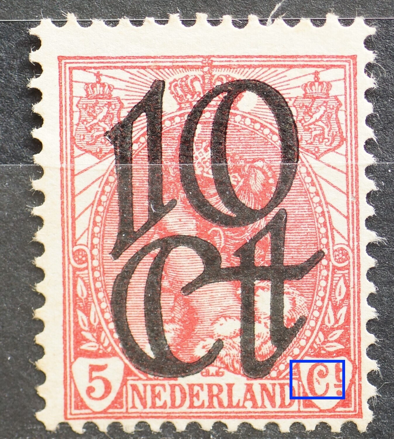 NVPH 117 - rode vlek in de C van Ct. NVPH 117 - rode vlek in de C van Ct.