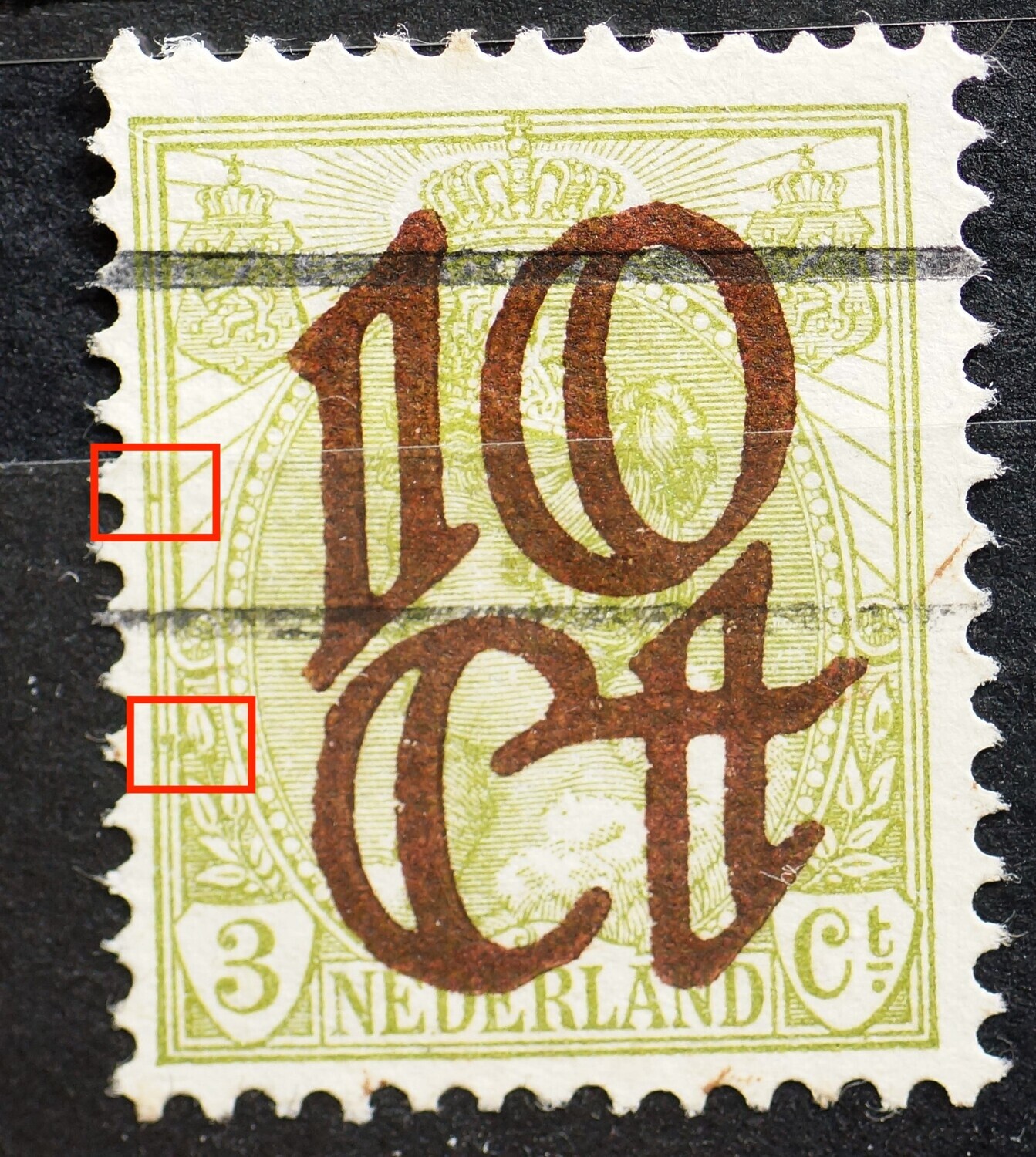 NVPH 116 - groene vlekken links NVPH 116 - groene vlekken links