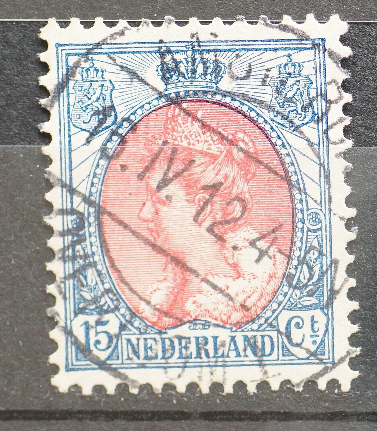 Amsterdam Overtoom 1 op NVPH 65 - vrij zeldzaam Amsterdam Overtoom 1 op NVPH 65 - vrij zeldzaam