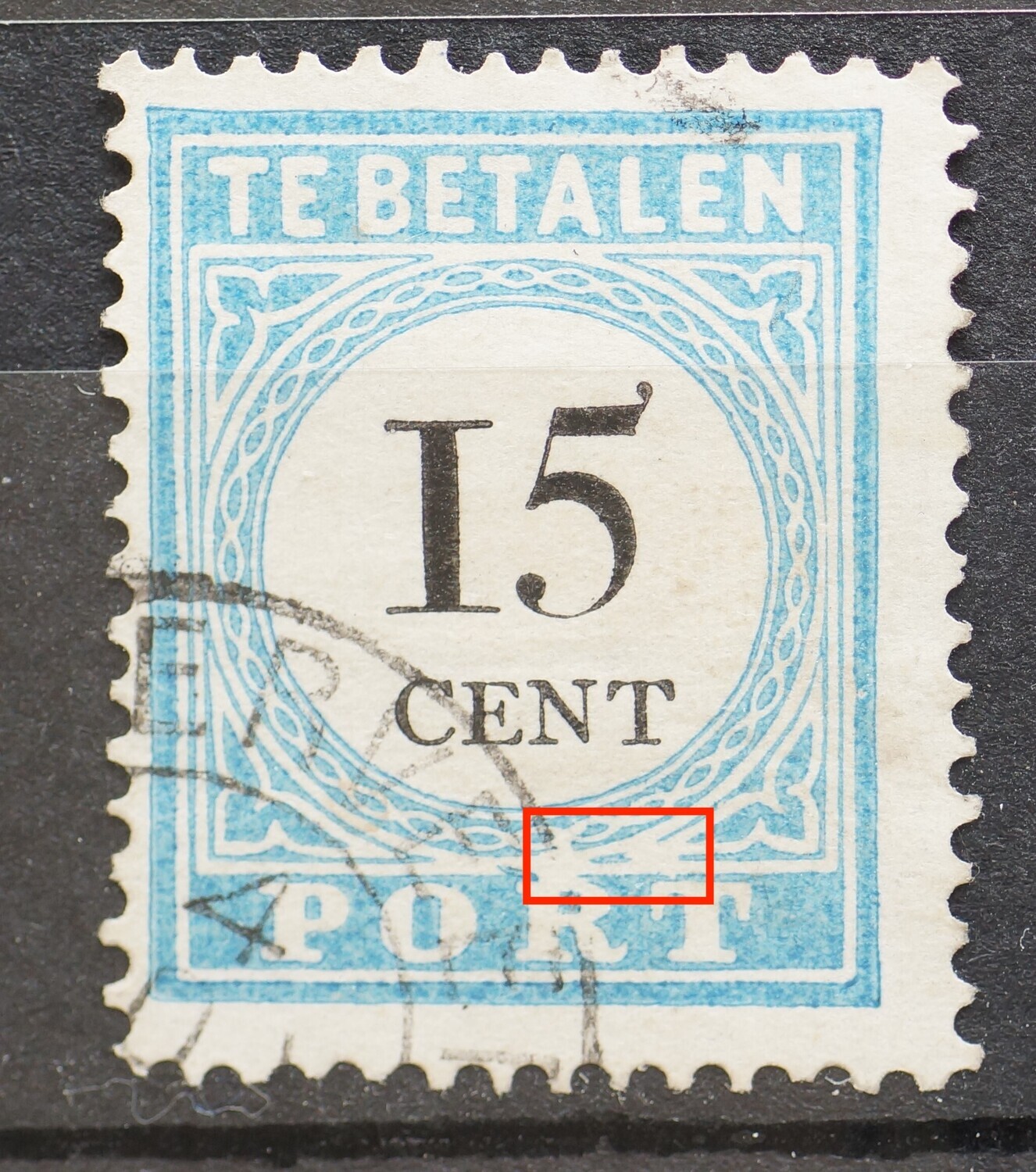 NVPH P9 - witte vlekken boven RT van PORT NVPH P9 - witte vlekken boven RT van PORT