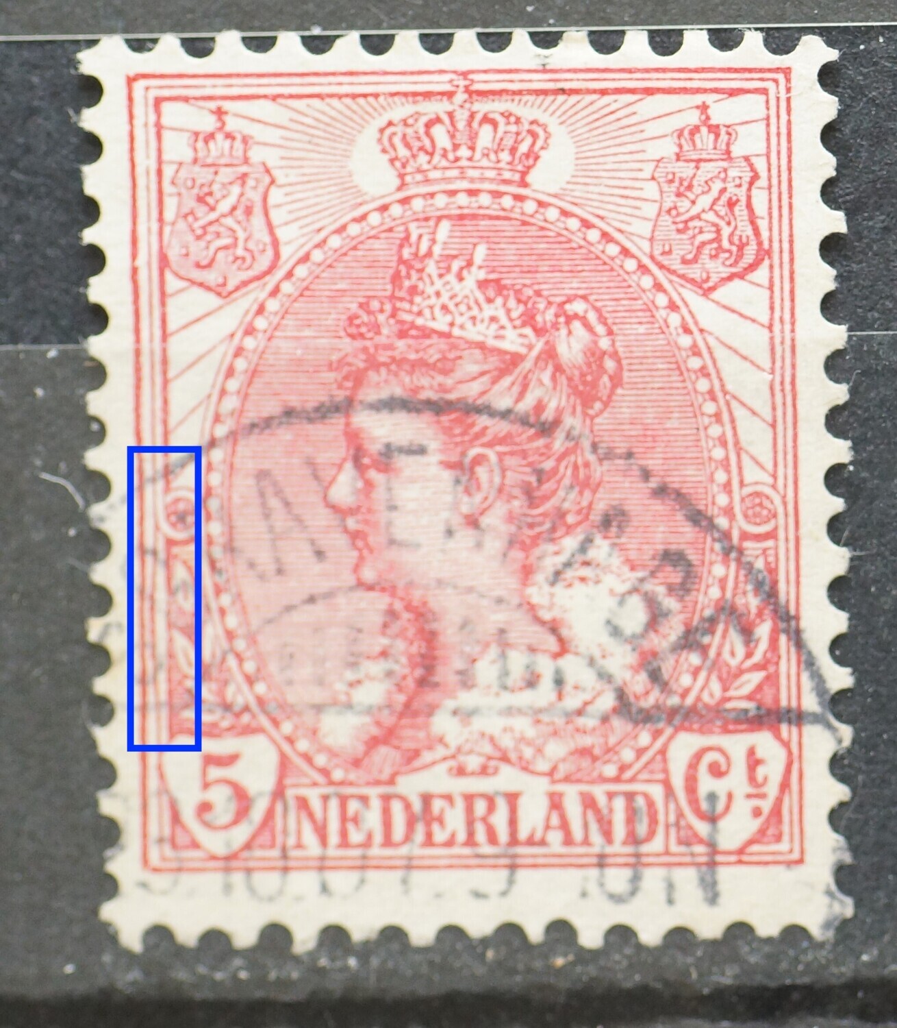 NVPH 60 - gebogen kaderlijn links