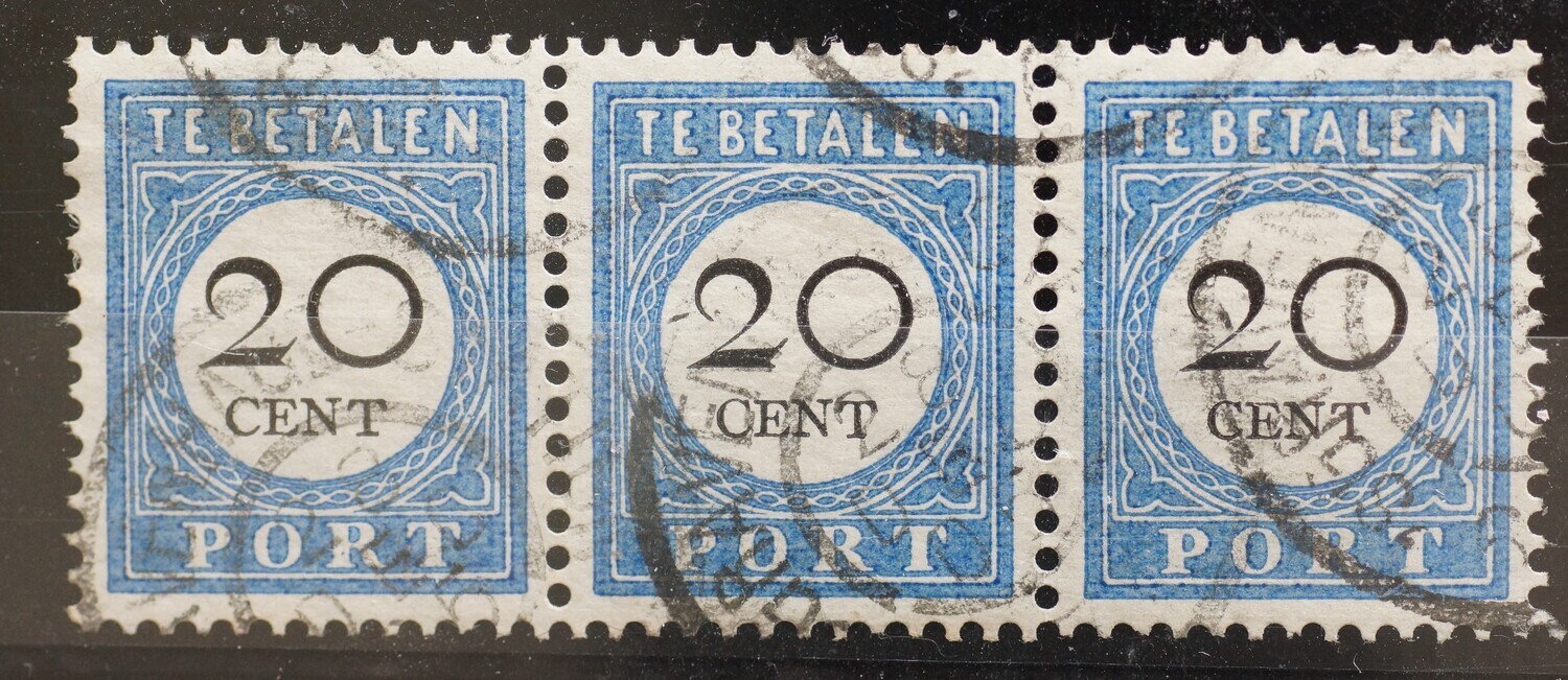 sGravenhage-Station op NVPH P25 (strip) - zeldzaam!