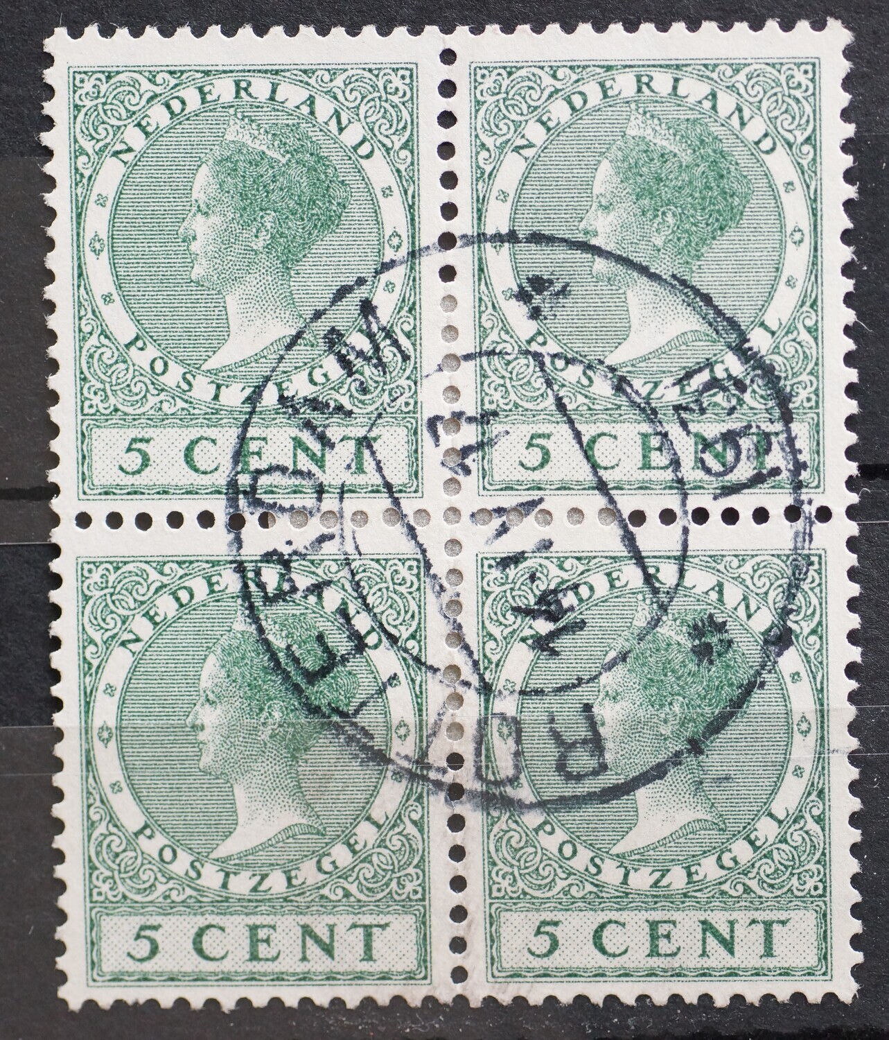 Rotterdam - autoplanstempel - op NVPH 177 (blok)