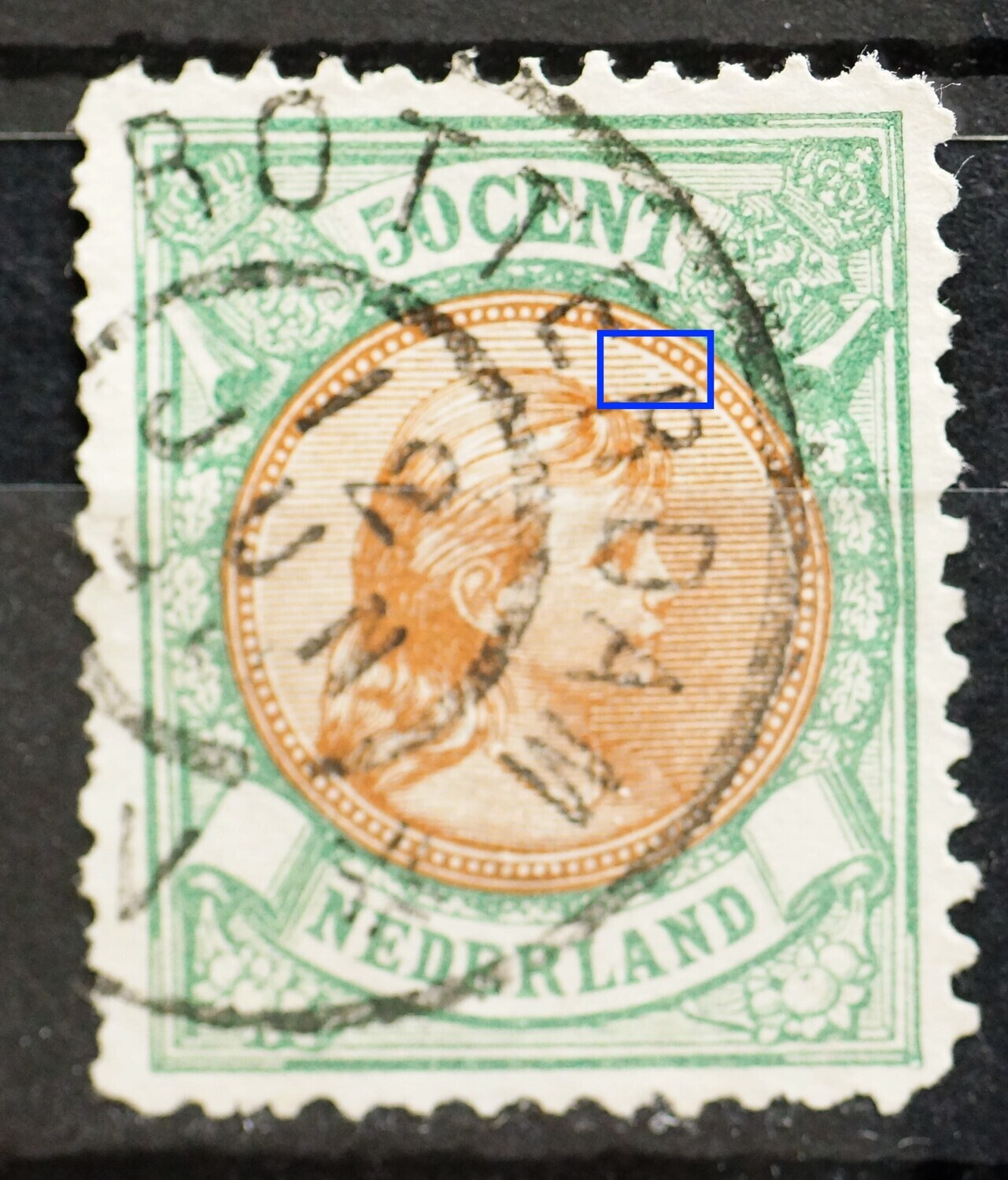 NVPH 45 - breuk in arcering rechtsboven NVPH 45 - breuk in arcering rechtsboven