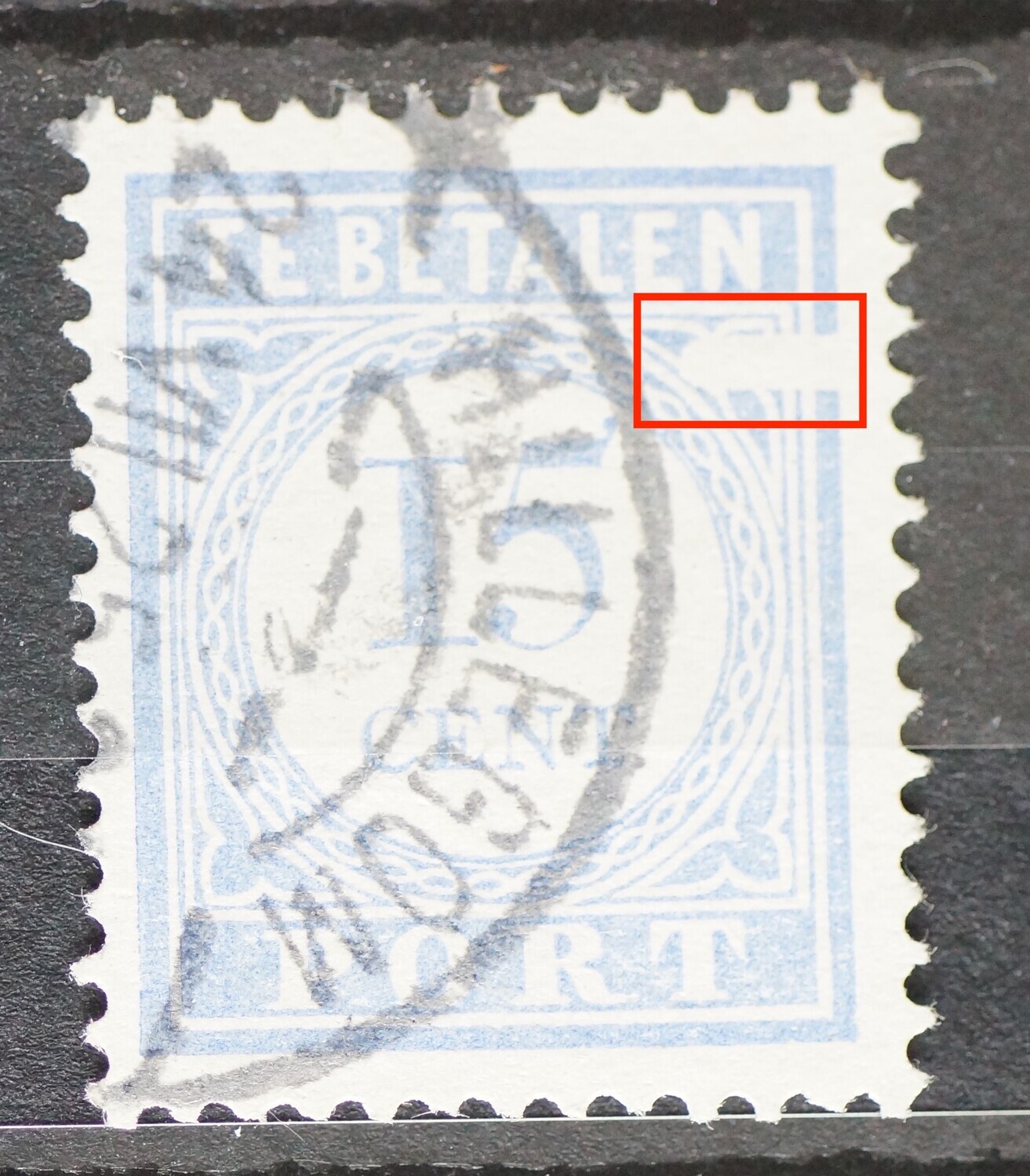 NVPH P57 - druktoeval? Groot wt vlak rechts, boven. NVPH P57 - druktoeval? Groot wt vlak rechts, boven.