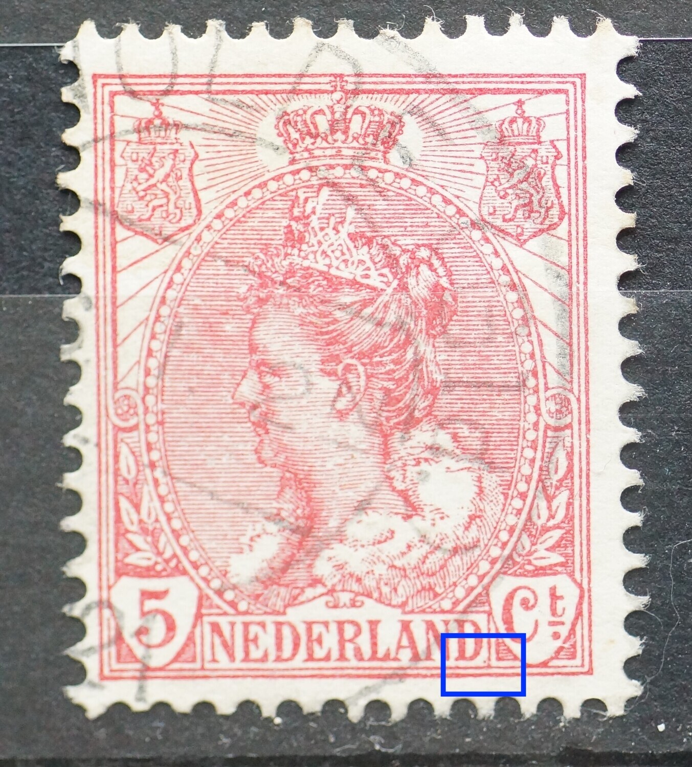 NVPH 60 - rode punt na NEDERLAND