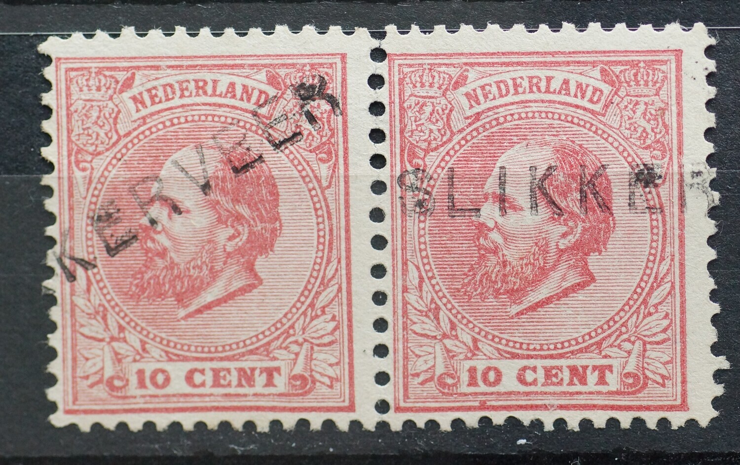 Slikkerveer op NVPH 21 (paar)