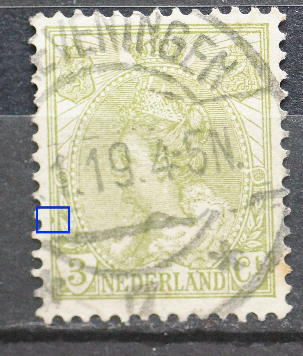 NVPH 57 - groen vlekje links