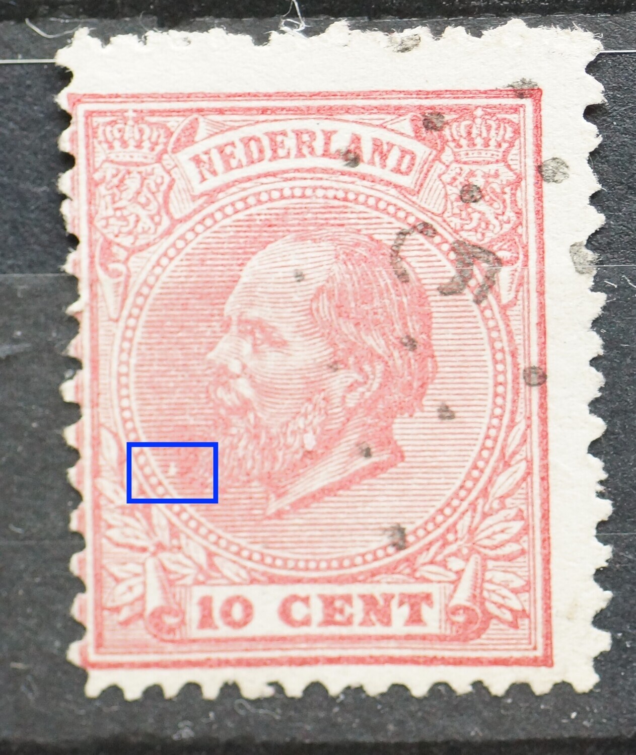 NVPH 21 - breuk in arcering voor het gezicht NVPH 21 - breuk in arcering voor het gezicht