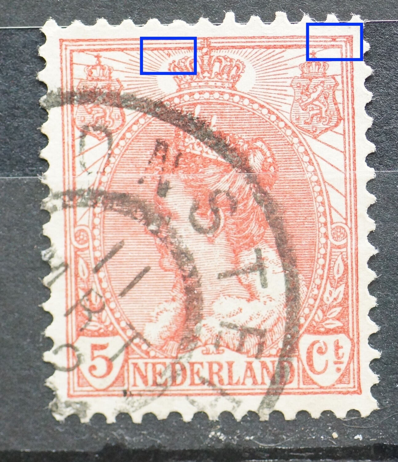 NVPH 60  - rode vlekken