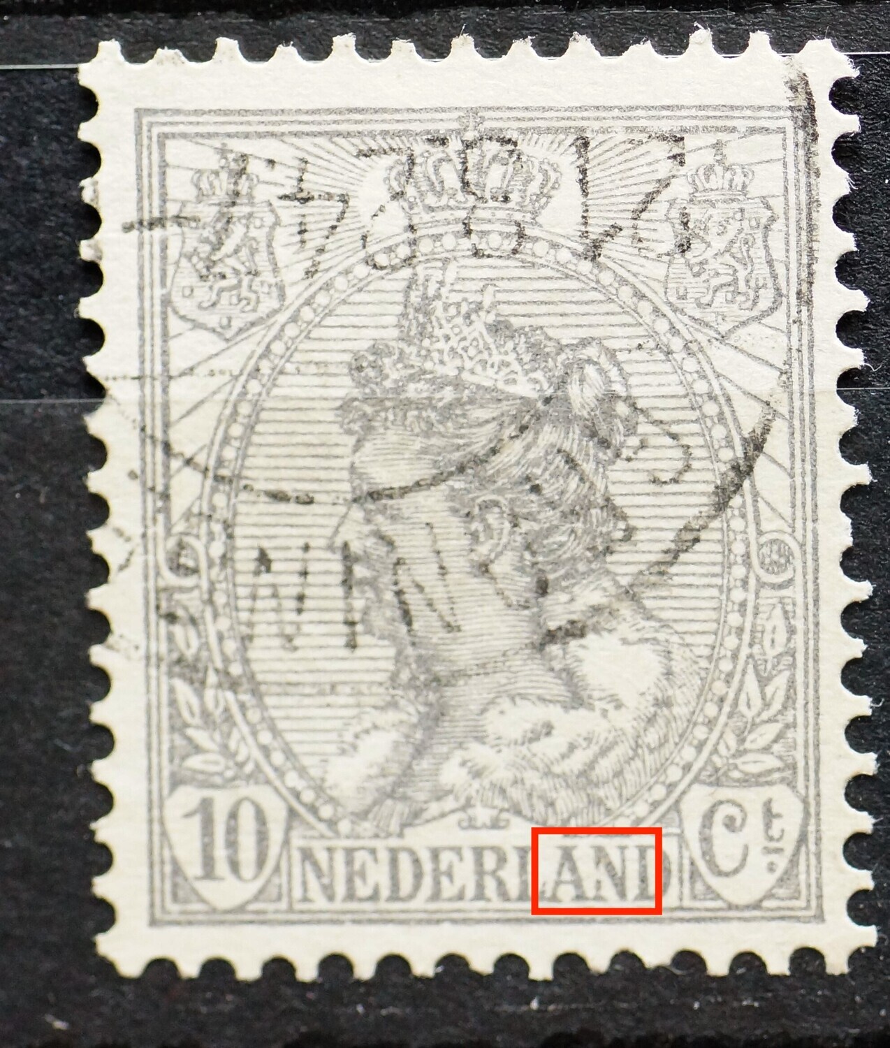 NVPH 81 - o.a. breuk in linkerpoot van tweede N van NEDERLAND