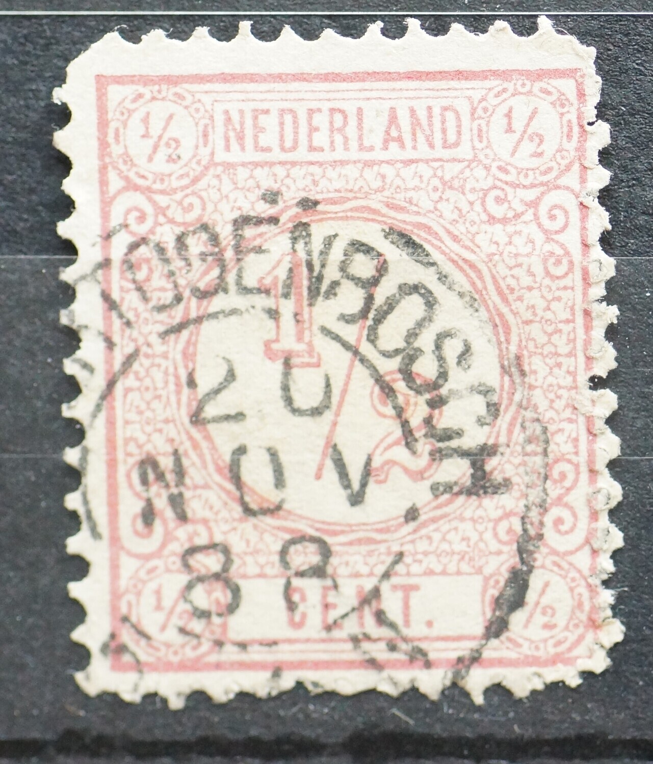 sHertogenbosch op NVPH 30 - Bossche tanding, maar dan aan de rechter zijkant! Zeldzaam!