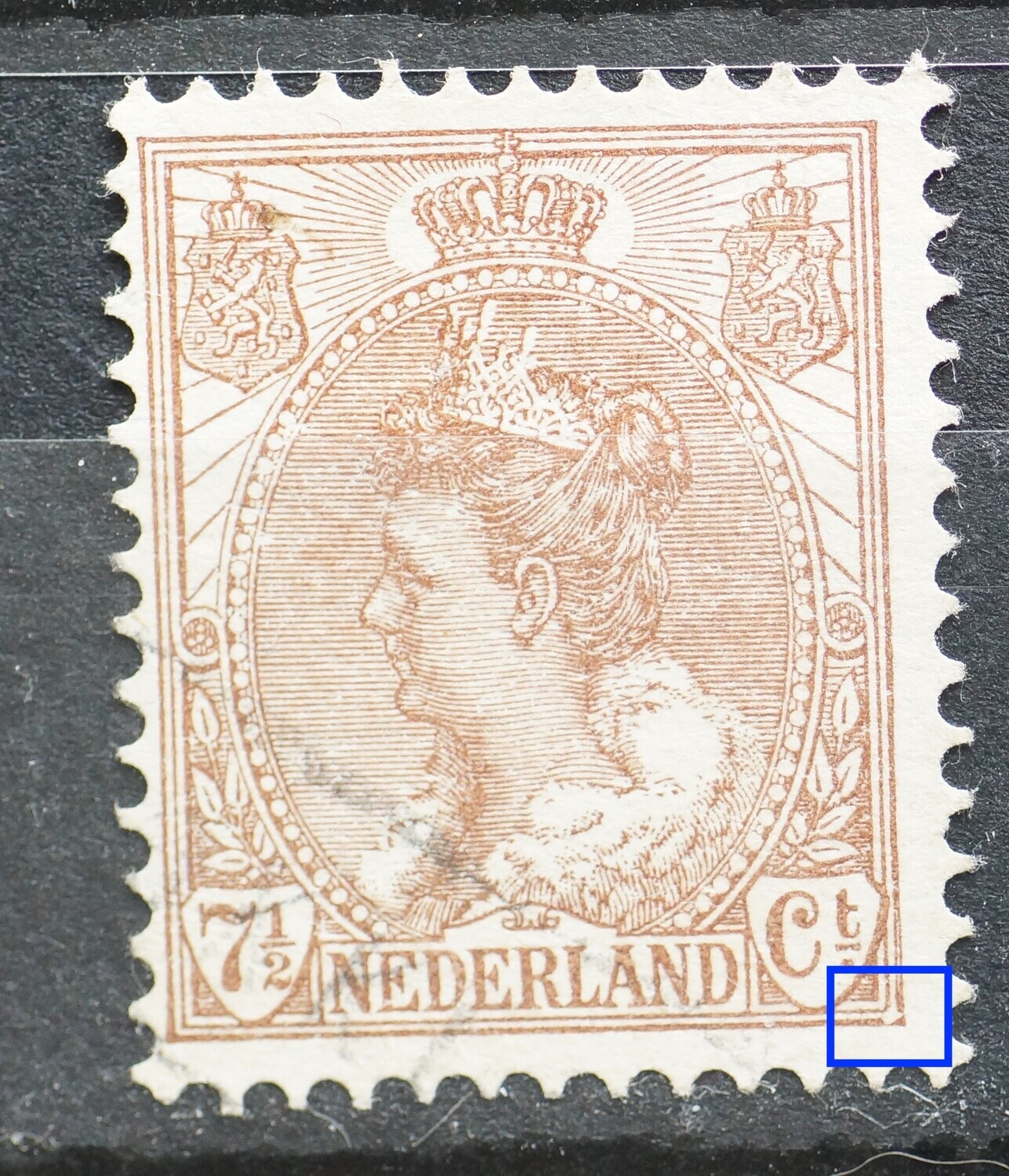 NVPH 61 - beschadigde rechter onderhoek (witte vlek) NVPH 61 - beschadigde rechter onderhoek (witte vlek)