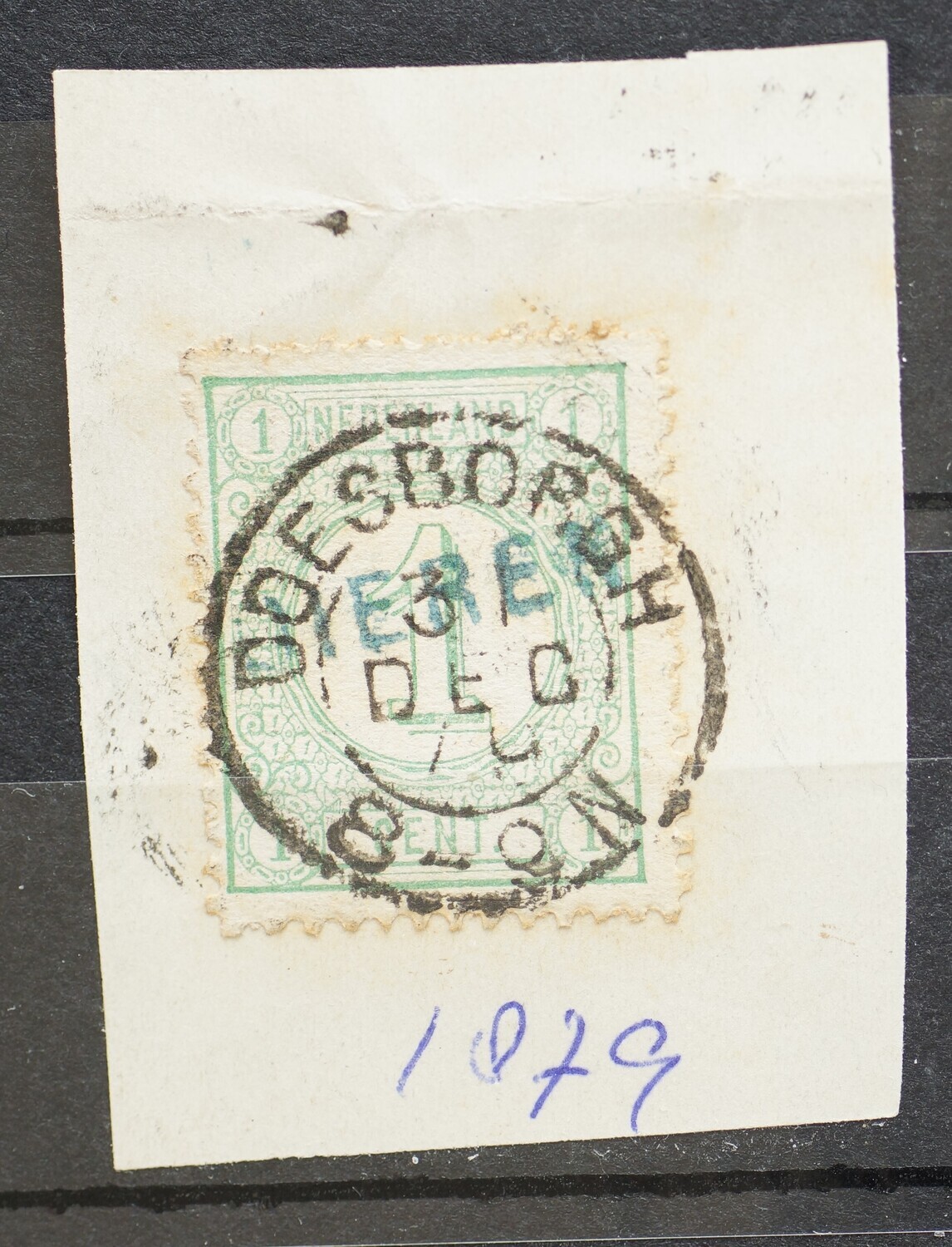 Dieren (in groenblauw) op NVPH 31, tevens kleinrond Doesborgh Dieren (in groenblauw) op NVPH 31, tevens kleinrond Doesborgh