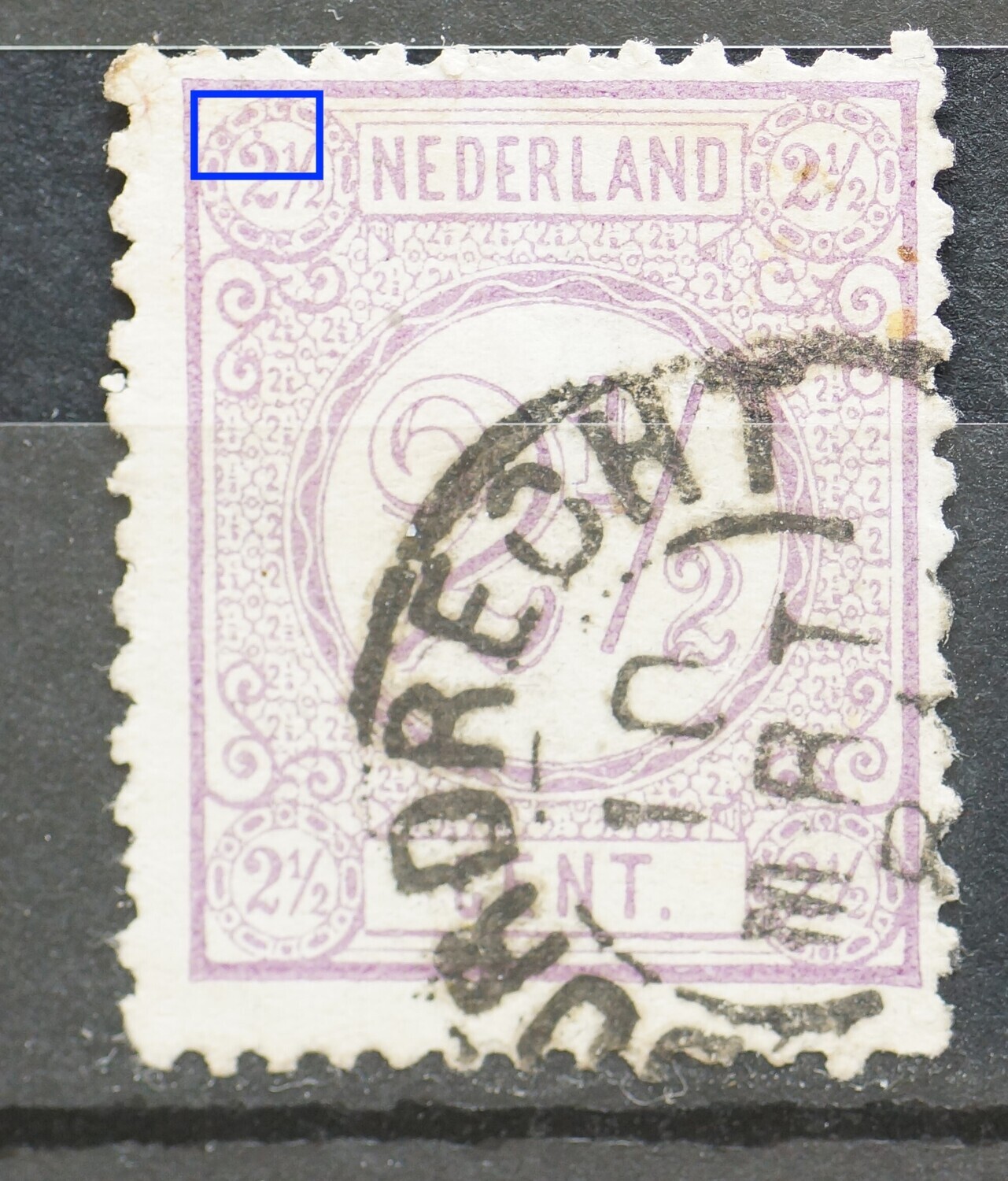 NVPH 33 - violette punt in linker bovenhoek